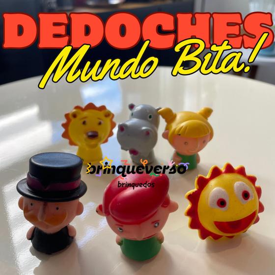 Imagem de Coleção Mundo Bita. 6 UN Dedoches Mundo Bita Sem Repetição de Personagens. Produto Novo.