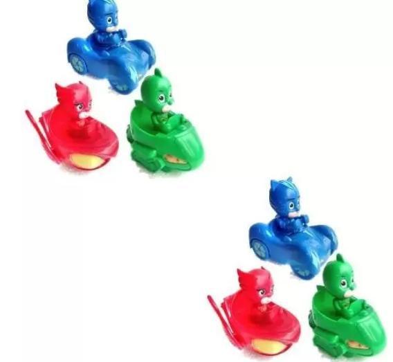 Imagem de Coleção PJ Masks com 6 carrinhos de fricção.