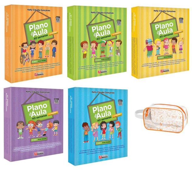 Imagem de Coleção Plano De Aula 40 Semanas 1º 2º 3º 4º E 5º Ano - BNCC + 01 Necessaire