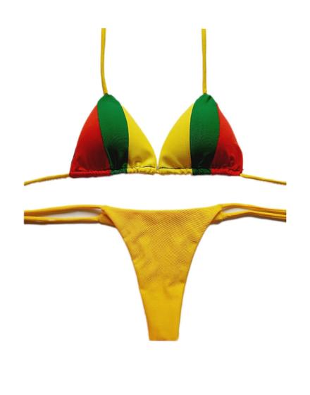 Imagem de Coleção reggae conjunto de biquíni cortininha com bojo
