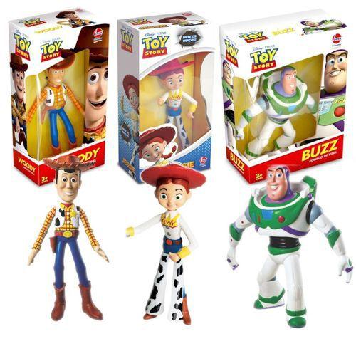 Imagem de Coleção Toy Story Woody , Buzz E Jessie Vinil 18cm - Líder
