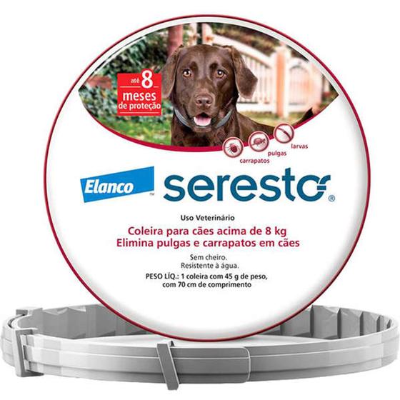 Coleira Antipulgas Seresto para Cães acima de 8 Kg é boa?