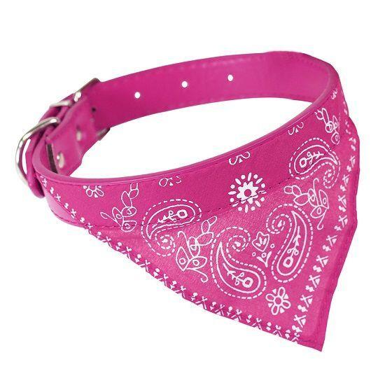 Imagem de Coleira com Bandana para Cães 53,5x2,5cm Rosa