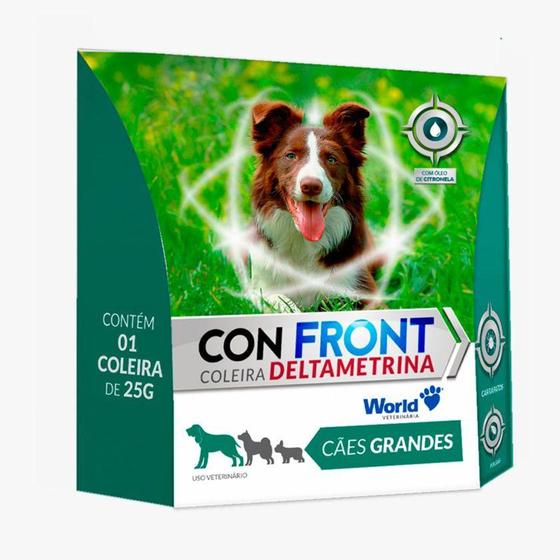 Imagem de Coleira Confront anti pulgas e carrapatos- cães 25 g 60  cm - World
