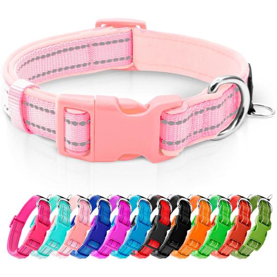 Imagem de Coleira de Cachorro Acolchoada com Neoprene e Refletiva