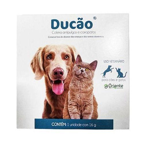 Imagem de Coleira ducão para pet cães e gatos anti pulga 