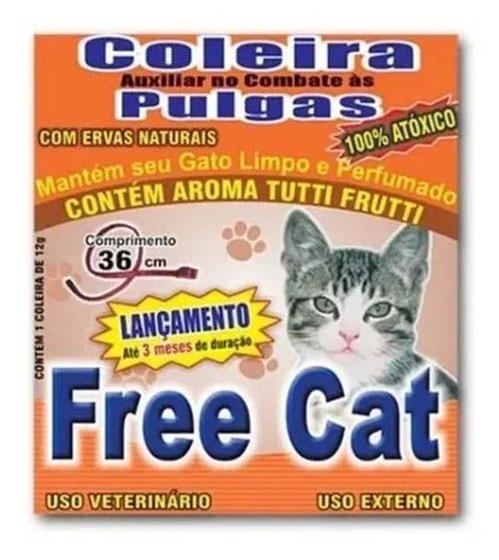 Imagem de Coleira Freedog FreeCat Natural Antipulgas Pet Cachorro Gato Anti Pulgas