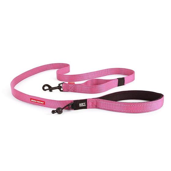 Imagem de Coleira para cães EzyDog Soft Trainer com alça de controle de tráfego rosa