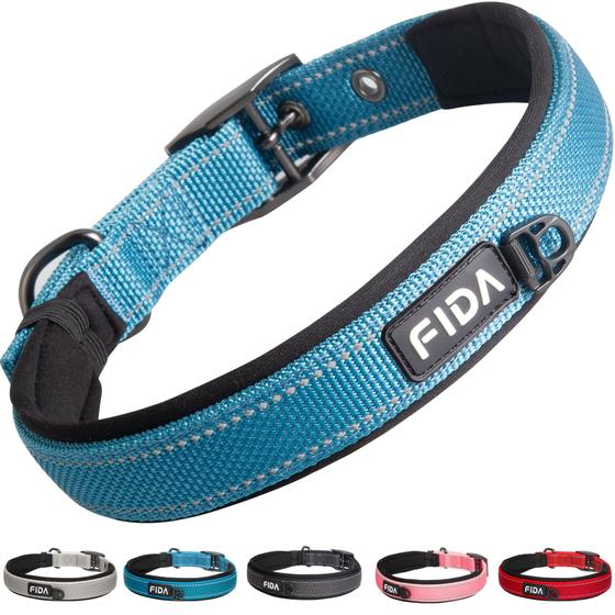 Imagem de Coleira para cães Fida Heavy Duty Neoprene acolchoada para cães médios