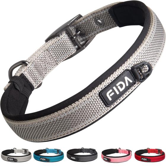 Imagem de Coleira para cães Fida Heavy Duty Neoprene acolchoada para cães médios