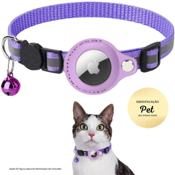 Coleira para GATO pet com suporte para Airtag (Apple), GPS ou ...