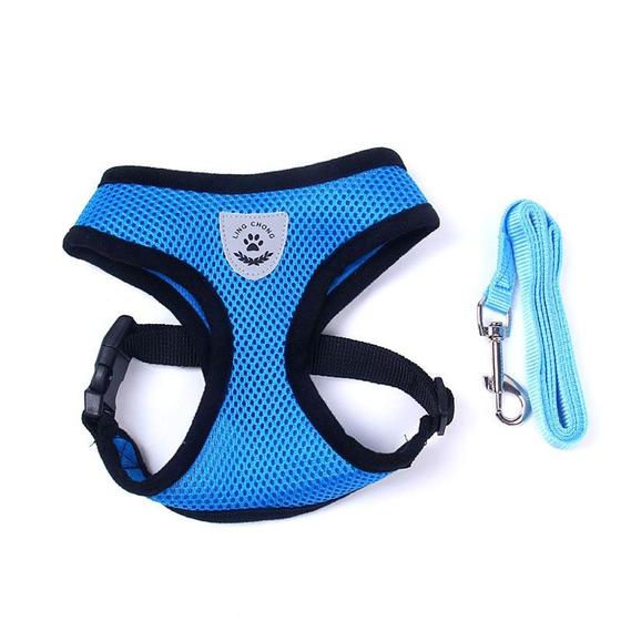 Coleira Peitoral Com Guia para Caes E Gatos Colete Regulavel Super Confortavel para Cachorro Menor preço em Coleira Peitoral Com Guia para Caes E Gatos Colete Regulavel Super Confortavel para Cachorro
