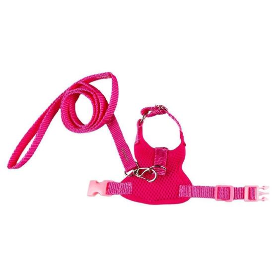 Imagem de Coleira Peitoral Porquinho da Índia Rosa PP - Nicapet
