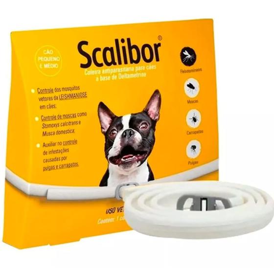 Coleira Scalibor P 48cm Pulgas Carrapatos Leishmaniose Cães Menor preço em Coleira Scalibor P 48cm Pulgas Carrapatos Leishmaniose Cães