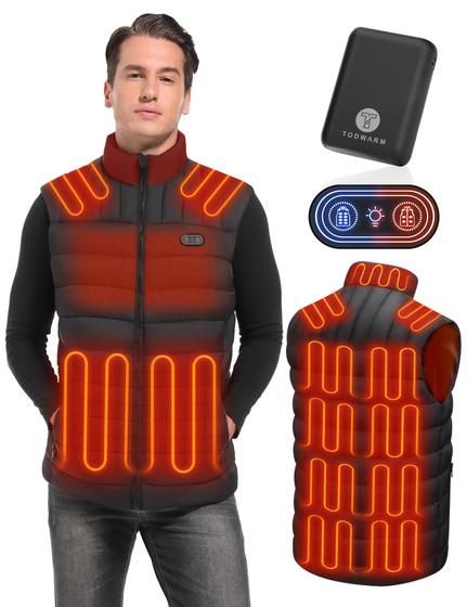 Imagem de Colete Aquecido TODWARM para Homens - 20000mAh, 7.4V com Bateria