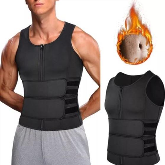Imagem de Colete Cinta Modeladora Redutor De Cintura Sauna Masculino