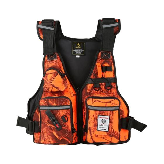 Imagem de Colete De Pesca Impermeável Ajustável Masculino Multi-bolsos Colete Salva-vidas Terno De