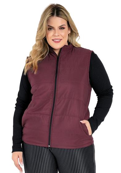 Imagem de Colete Feminino Plus Size Modelo Puffa em Microtel
