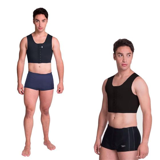 Gilet Modellante A Compressione Uomo Per Ginecomastia - Con - Foto 11