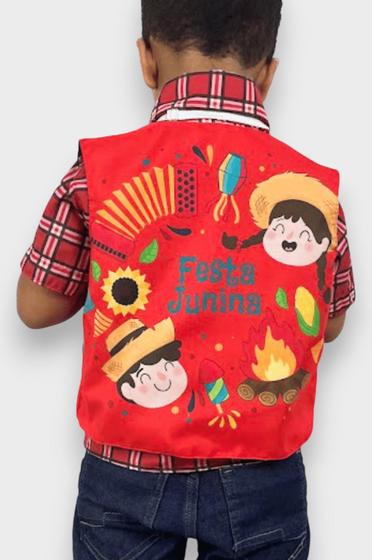 Colete Junino Festa Junina Caipira São João Arraiá Menino DANY E