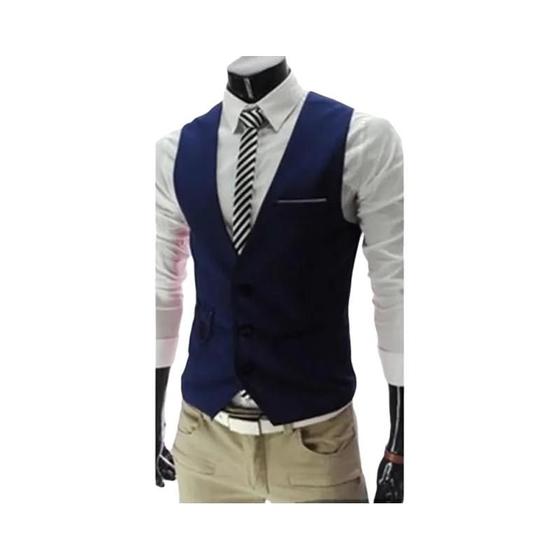 Imagem de Colete Masculino Slim Fit Sem Mangas - Casual, Formal e para Negócios