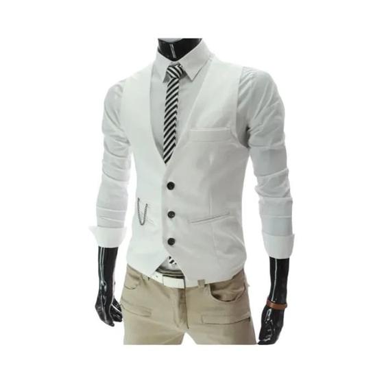 Imagem de Colete Masculino Slim Fit Sem Mangas - Casual, Formal e para Negócios