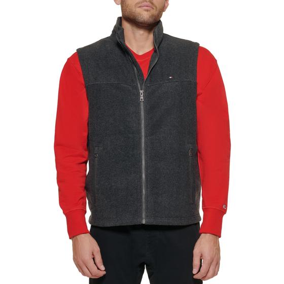 Imagem de Colete Masculino Tommy Hilfiger de Lã Polar - Cor Carvão Vegetal - Tamanho XXXL