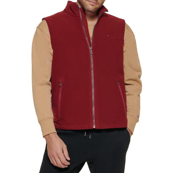 Imagem de Colete Masculino Tommy Hilfiger de Lã Polar Vermelha - Tamanho XXXL