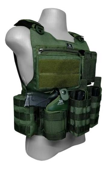 Imagem de Colete Modular JA3 nível 3a 10 Acessórios Verde JA Rio Militar