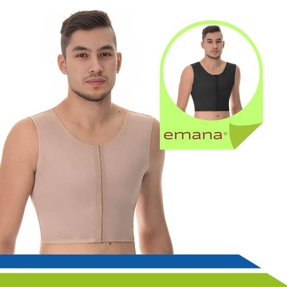 Imagem de Colete para Ginecomastia Emana Modelador Masculino Pós-Cirúrgico Média Compressão New Form