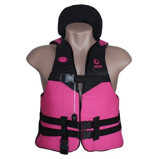 Imagem de Colete Salva Vidas 40kg Rosa Infantil P/ Praia Piscina Barco