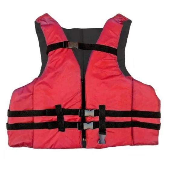 Imagem de Colete Salva Vidas Flutuante Raju Para Embarcação Pescaria Pescador Unissex 150Kg Vermelho