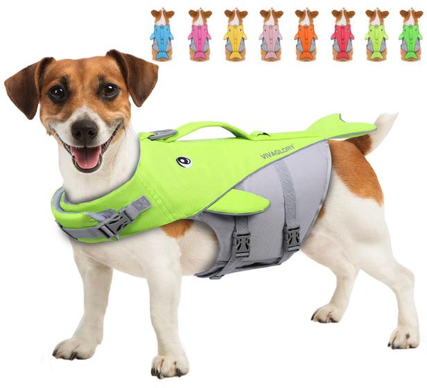 Imagem de Colete salva-vidas para cães VIVAGLORY para cachorros pequenos, médios e grandes
