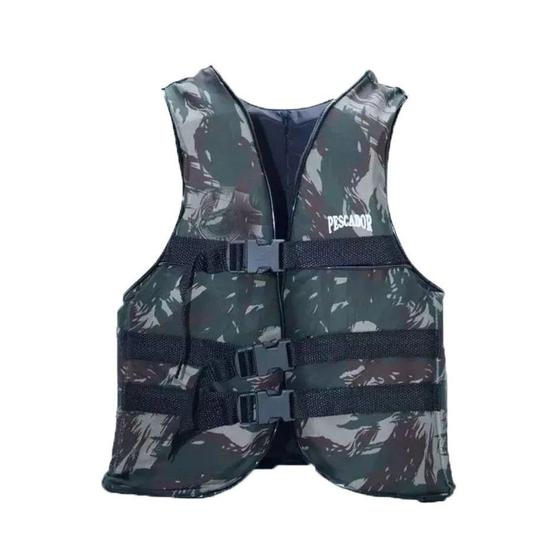 Coletes Salva Vidas 120kg Camuflado - Pescador Menor preço em Coletes Salva Vidas 120kg Camuflado - Pescador