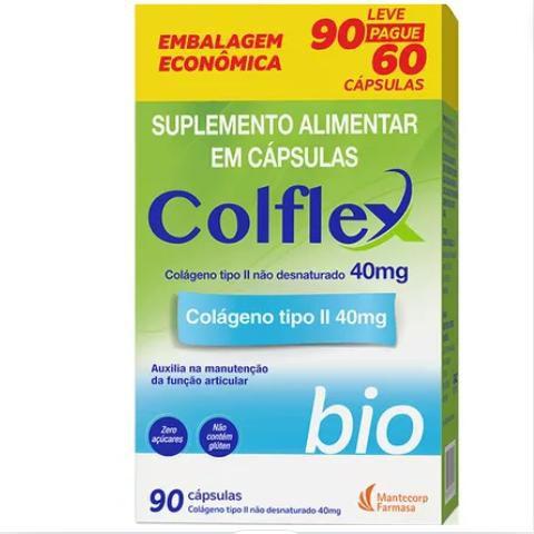 Imagem de Colflex Bio Colágeno Tipo II 90 Comprimidos Sem Sabor