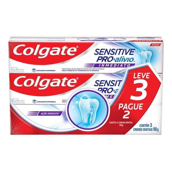 Imagem de Colgate creme dental sensitive pro-alívio imediato com 90g leve 3 pague 2 