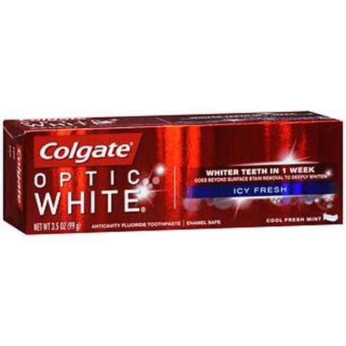 Imagem de Colgate Optic White Icy Cool Fresh Anticavity Fluoreto Creme Dental Fresh Mint 3,2 Oz da Colgate (pacote com 6)