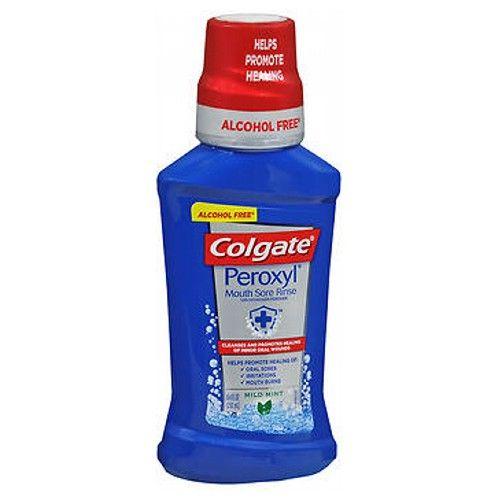 Imagem de Colgate Peroxyl Enxágue para feridas na boca sem álcool Menta suave 8,4 oz da Colgate (pacote com 2)