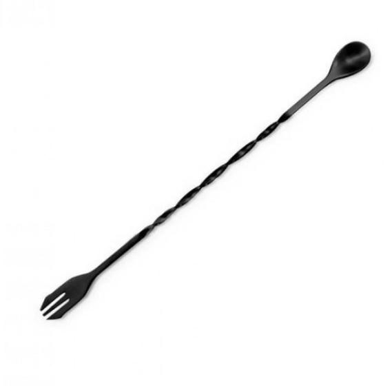 Imagem de Colher Bailarina Bartender com Garfo Onix Black - Mimo