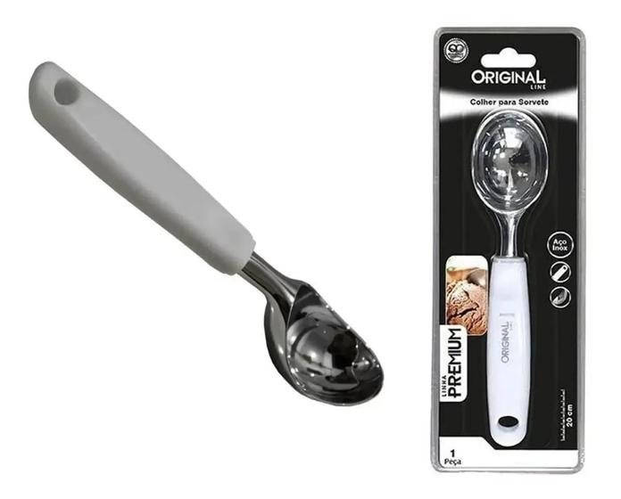 Colher Concha Inox Pegar Servir Bola Sorvete Sobremesa Açaí - Original ...