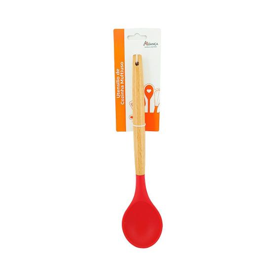 Imagem de Colher de Arroz Cozinha Silicone Cores Sortidas 31cm