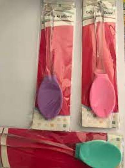 Imagem de Colher De Arroz De Silicone Cabo Acrilico 24X4,8Cm - Fu xing