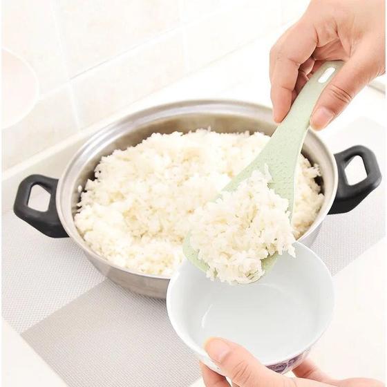 Imagem de Colher de arroz plástica 19cm 2 peças cozinha utensílios resistente