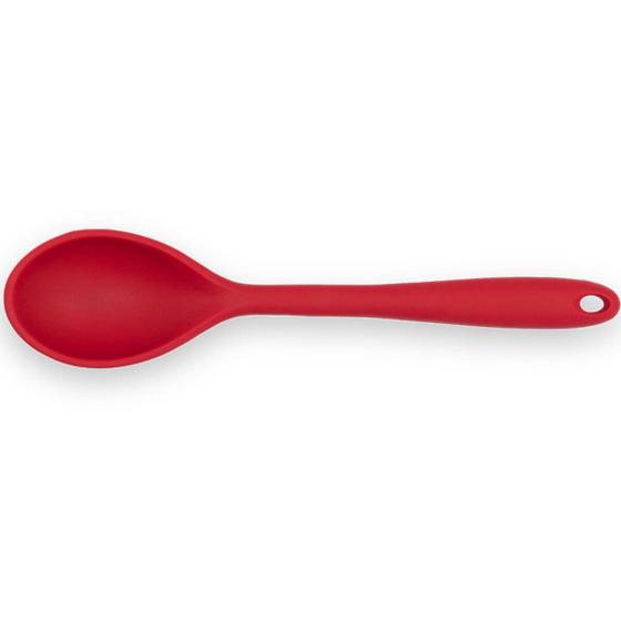 Imagem de Colher de Silicone Arroz 27,5cm Utensílios de Cozinha Talheres Linha Flex Brinox Vermelho