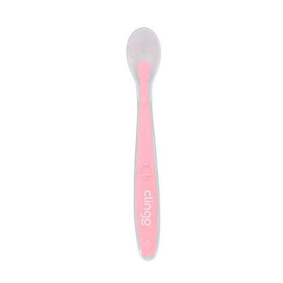 Imagem de Colher De Silicone Premium Rosa - Clingo