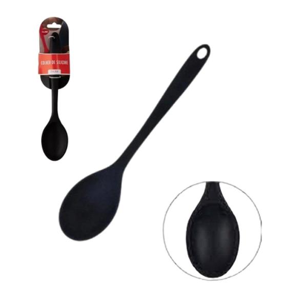 Imagem de Colher De Silicone Resistente Utensilio Cozinha