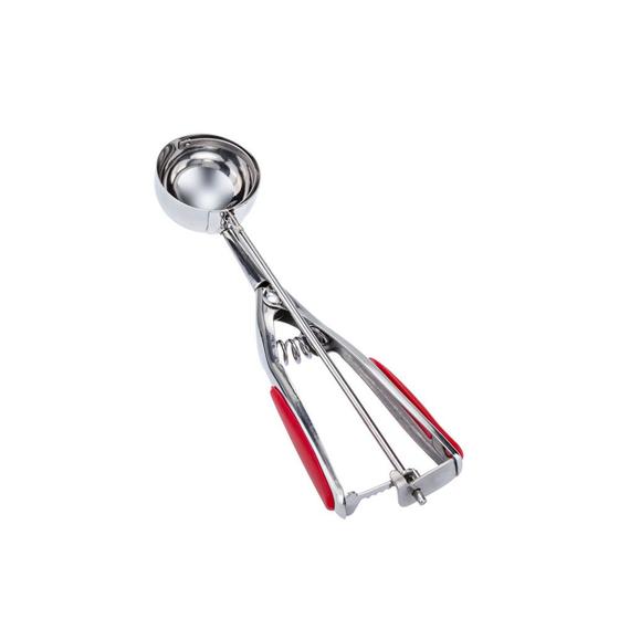 Imagem de Colher de Sorvete Ao Inox com Ejetor Vermelho 1un
