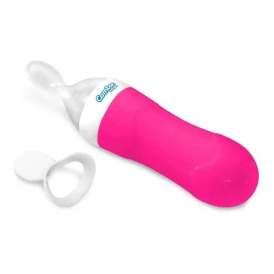 Imagem de Colher Dosadora De Papinha Flexível Macia Rosa Comtac Kids