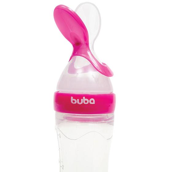 Imagem de Colher Dosadora (Mamadeira) 90Ml Silicone Rosa 5989 Buba