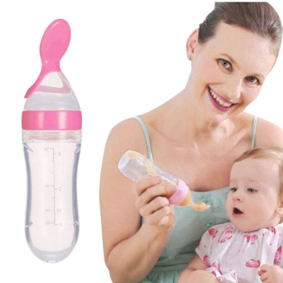 Imagem de Colher Dosadora Mamadeira Para Papinha Alimentador Para Bebe Menina Junior Baby